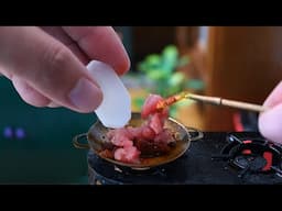 Tiny Thai Temptation  | Miniature Cooking Red Curry Beef Stir-Fry | Micro Culinary Adventure!