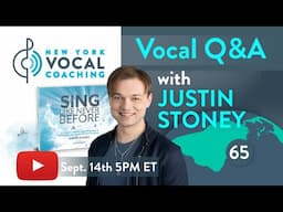 Vocal Q&A with Justin Stoney September 14th 5PM ET