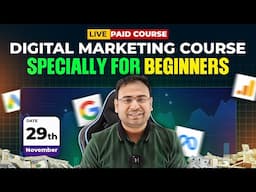 Certified Live Paid Course For Beginners starting 29th November | Enrol Now