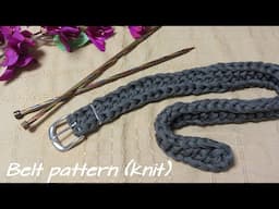 How to Knit a Belt/Belt pattern (knit)/Knit Belt Strap Pattern/knitted belt