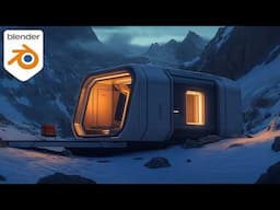 Using Blender to Create a Sci-Fi Cabin in the woods Time-lapse