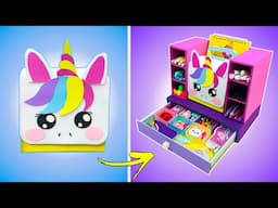 Cardboard Crafts // Unicorn Desk Organizer for Stationery