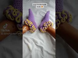 Crochet ruffle socks tutorial for beginners 👌