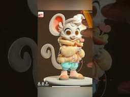 I’ll show you how to sculpt anything 🐭 #3D #chibi #rat