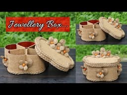 Jute Jewelry Box | DIY Jewelry box making at home | Jewelry Box made from Jute Rope