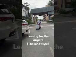 Motorbike to the airport Thailand style