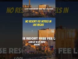 NO RESORT FEE HOTELS IN LAS VEGAS https://youtu.be/0hzFQPNiKyU