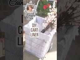 DIY Cart Liner, Easy to Sew #diy #thrifteddecor #diyprojects #thriftedvintage