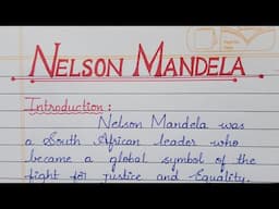 Ep-1 Brief essay on "Nelson Mandela" |short essay |in English #education #knowledge #youtube #yt