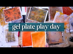 Gel Plate Inspiration - A Day Of Printing Autumn Collage Papers