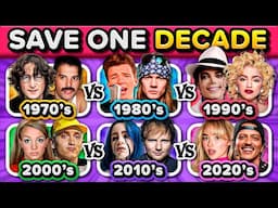 Save One Song: 6 Songs Per Decade 🎶 TOP Songs of the Decades ✨ | Music Quiz