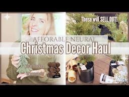 NEW! 2024 HOBBY LOBBY NEUTRAL CHRISTMAS HOME DECOR HAUL + HOLIDAY DECORATING IDEAS