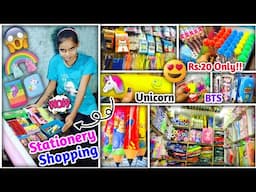 😱Stationery Shopping From *Kolkata Street Market*😰| BTS & Unicorn🦄*Cheapest Stationery* In Rs.1 WOW🤯