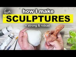 Making an Animal Sculpture - EASY beginners Air Dry Clay The Process