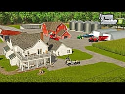 BUILDING AN AMERICAN FARM FROM SCRATCH IN FARMING SIMULATOR 25! (FARM BUILD)