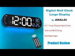 ANALOI Digital Wall Clock Large Display | Product Review | Heirloom Reviews