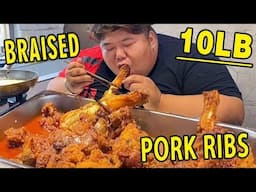 Brother Monkey makes 10 pounds of pork ribs into Korean cuisine, which is spicy and satisfying