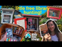 little free library hunting 🏖️🍒 thrift and unhaul books on a summer day!! 👙