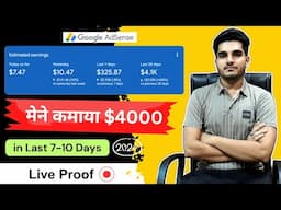 I Earn $4000 in Week with AI | Google Adsense Live Proof 🔴🤑 - Blogging कैसे करे?