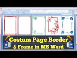 How to Make Custom Page Border & Frames in MS Word 2007 Hindi Tutorial || MS Word Tips & Tricks