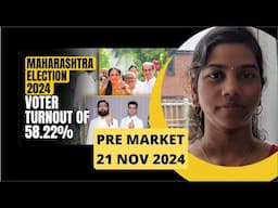 "Maharashtra Exit Poll Influence?"   Pre Market Report Nifty & Bank Nifty 21 Nov  2024 Range