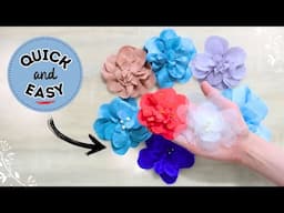 HOW TO make quick and easy fabric flowers!