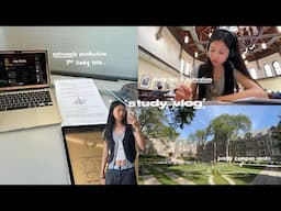 STUDY VLOG 📓 super productive studying, pretty libraries, tips, student life