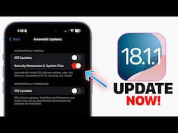 iOS 18.1.1 Released - Update IMMEDIATELY!