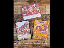 Flowering Zinnias DSP Meets Sweetly Scripted  Stamp Set