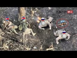 Insane moment! Ukrainian FPV drones blow up Russian and North Korean soldiers crossing Kursk