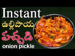 Bachelors Onion Pachadi | ఉల్లిపాయ పచ్చడి నోటికి రుచిగా లోకి అదిరిపోతోంది | ullipaya Pachadi Telugu