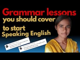 WHAT GRAMMAR LESSONS SHOULD I LEARN To SPEAK English//😊😊