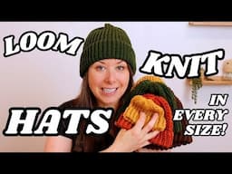 Easy Loom Knit Hat For Beginners (in EVERY Size!)