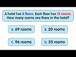 Maths Quiz for Kids | Problem Sums Quiz for Kids | Multiplication Quiz