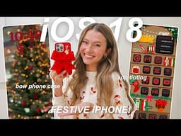 HOW TO CUSTOMIZE YOUR PHONE FOR CHRISTMAS *iphone 16 festive customization with iOS 18*