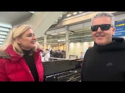 Passenger Sings The Blues While Waiting For Her Train