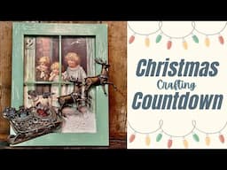 Diy Christmas Countdown Faux Window with Decoupage and IOD Moulds Christmas 2024