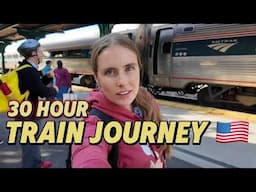 THE AMERICAN OVERNIGHT TRAIN EXPERIENCE (I don't recommend it) 🇺🇸 🚂 美国人第一次体验老家火车：一晚的硬座！