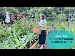 Raised Garden Bed Tour - Food & Herb Garden, Come Walk with Me!