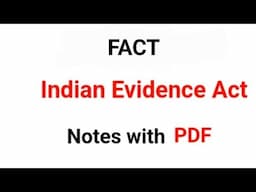 Fact | Indian Evidence Act