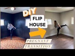 DIY Flip House Bedroom Transformation - Pregnant Woman can DO ANYTHING! Before & After