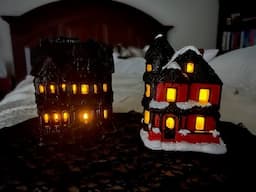 SPOOKY HALLOWEEN VILLAGE made from old Christmas village