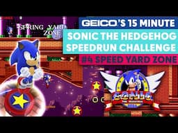 GEICO'S 15 Minute Sonic the Hedgehog Speedrun Challenge | #4 Spring Yard Zone