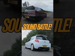 HONDA vs RENAULT SOUND BATTLE! B18C vs F4R 4 CYLINDER FACE OFF. #honda #typer #renaultsport #cliors