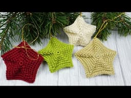 ESTRELLAS NAVIDEÑAS TEJIDAS A CROCHET