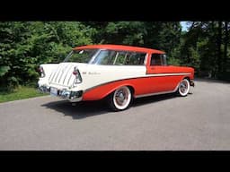 1956 Chevrolet Nomad Station Wagon 265 V8 Red / Beige & Ride on My Car Story with Lou Costabile