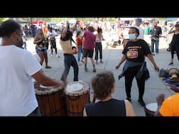 Energetic drum circle at Lake Merritt in Oakland | Nor cal travel