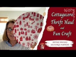 Cottagecore Thrift Haul and Easy Craft Project // Cottage Style Decor // Nature Inspired Craft