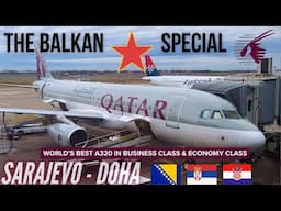 World’s Best A320 Business Class | Sarajevo to Doha | Qatar Airways Business Class | Trip Report