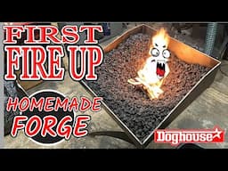 First Fire Up Homemade Blacksmiths Forge